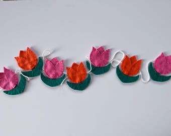 Felt Tulip Garland | Spring Garland | Easter Garland
