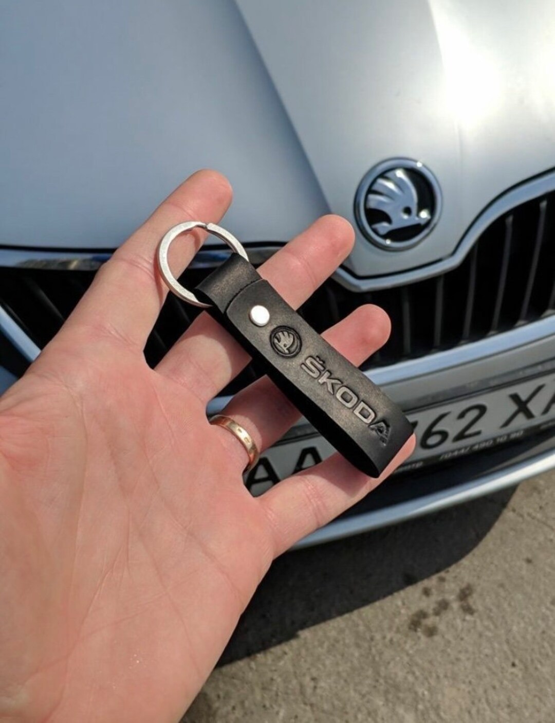 Skoda Keychain, Car Logo Keychain Personalized Leather Keychain Etsy