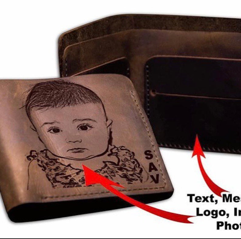 Personalized Leather Money and Credit Card Clip. Photo on the Etsy