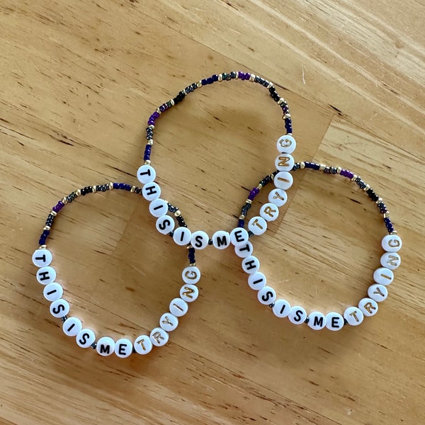 Taylor Swift Inspired ‘This Is Me Trying’ Beaded Friendship Bracelet