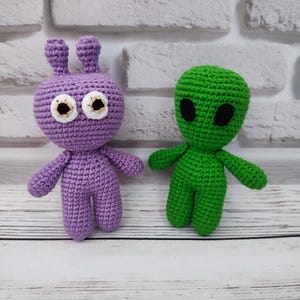 Handmade Crochet small Alien plush Amigurumi Plush Toy Little green men