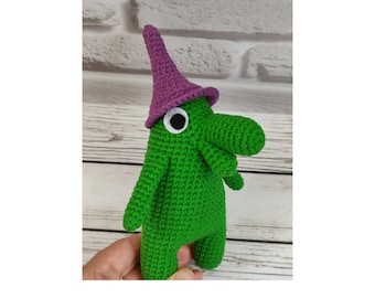 Gehaakt Glep-beeldje Smiling Friends alan figuur pluche amigurumi-knuffel