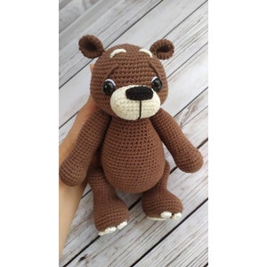 Handmade Crochet Bear: Adorable Cotton Plush Toy