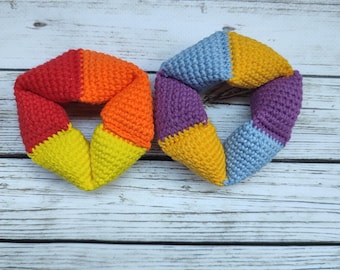 Gehäkeltes Hexaflexagon Fidget Spielzeug: Geometrische Stress Relief