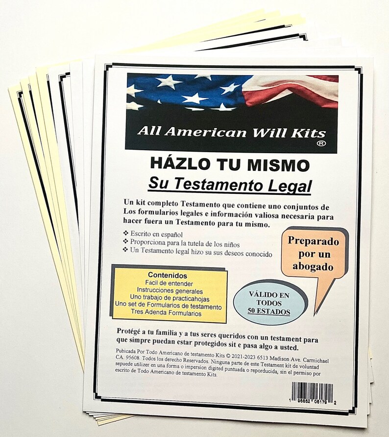 Will Kit one Set in Spanish Etsy