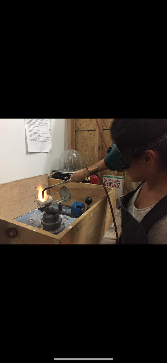 Bold Botanical Statement Ring – Cast Copper with … - image 7