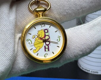 Winnie the Pooh 90’s vintage pocket watch Vintage Winnie The Pooh Disney Pocket Watch | Gold Disney  main image 2