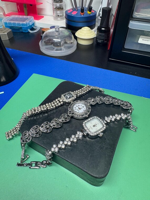 Glamorous Watch Stack Bundle - 3 Crystal Encruste… - image 4