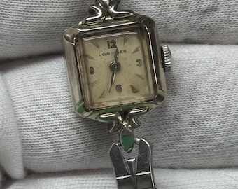 Vintage 1950s Longines Ladies Cocktail Watch: Swiss Mechanical Movement