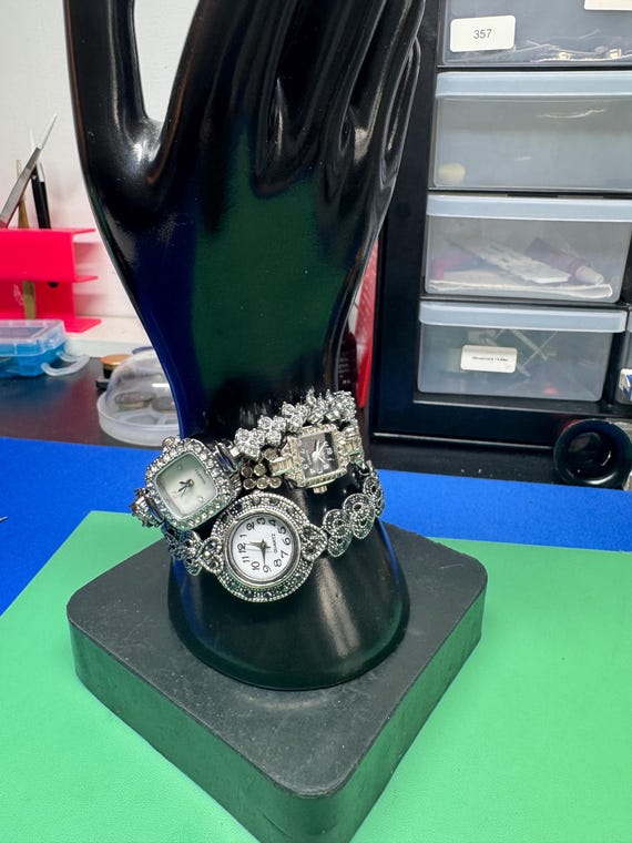 Glamorous Watch Stack Bundle - 3 Crystal Encruste… - image 1