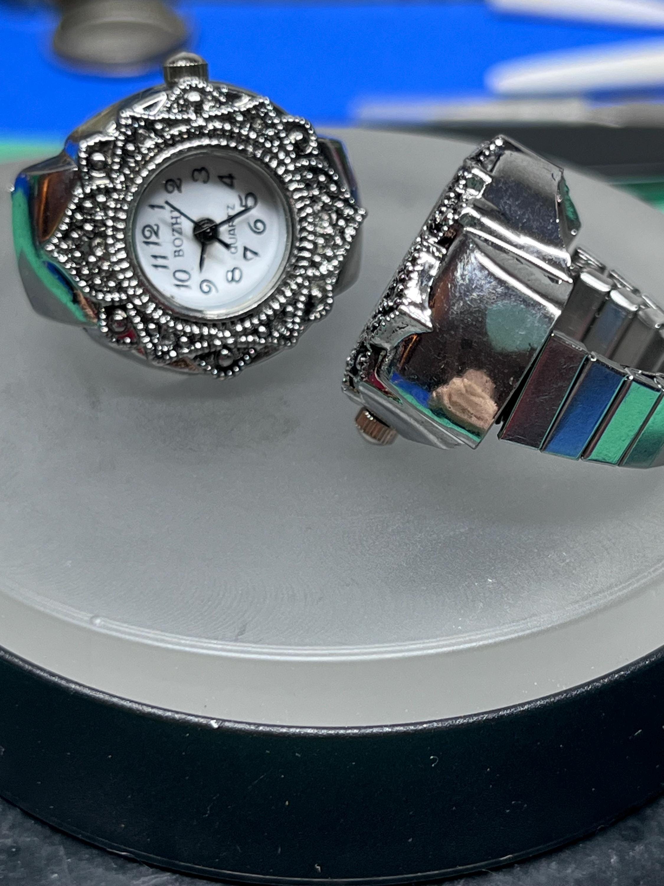 27 Styles Quartz Finger Watch Ring for Women Men Couple