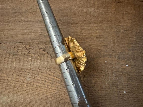 Bold Botanical Statement Ring – Cast Copper with … - image 6