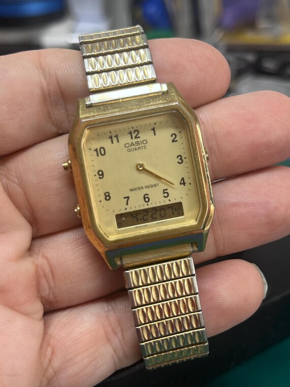 Casio aq230 dual time watch deals