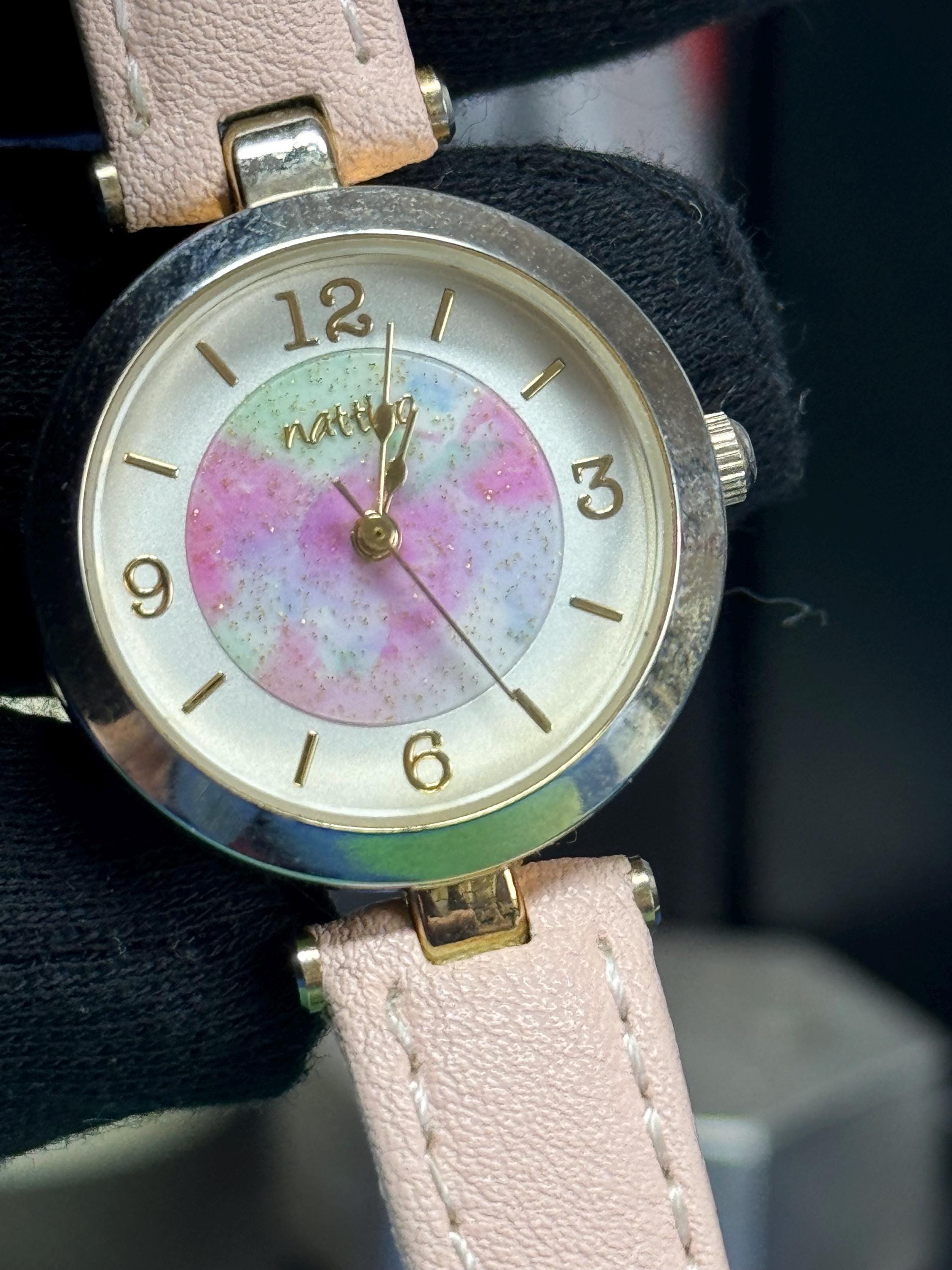 Vintage Nattito Ladies Watch: Pink Galaxy Dial, Japan Quartz - Etsy