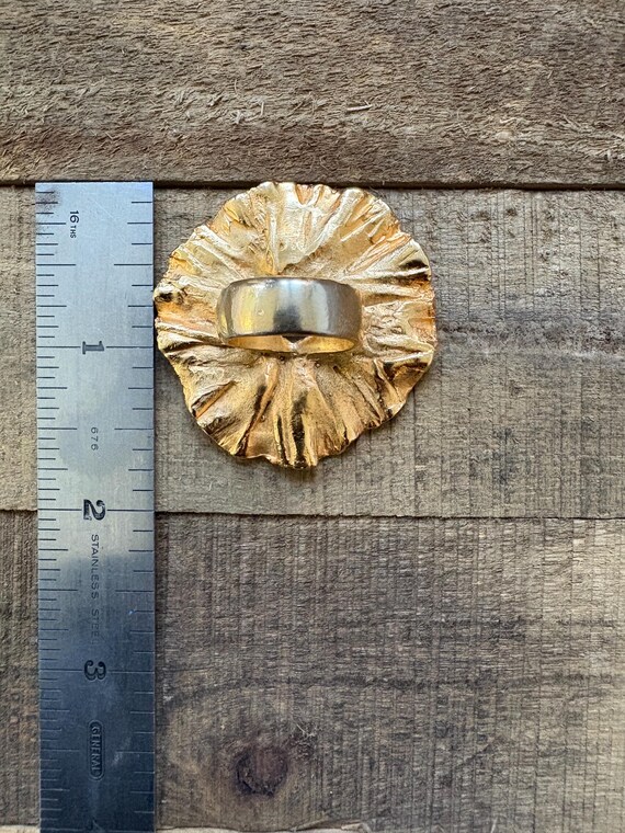 Bold Botanical Statement Ring – Cast Copper with … - image 3