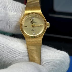 Vintage Jules Jurgensen Ladies Gold-tone Quartz Watch With  display picture 3