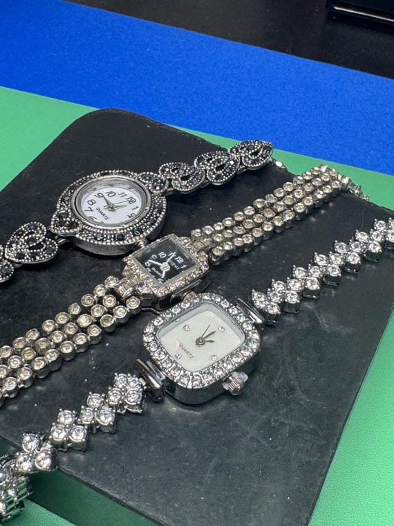 Glamorous Watch Stack Bundle - 3 Crystal Encruste… - image 3
