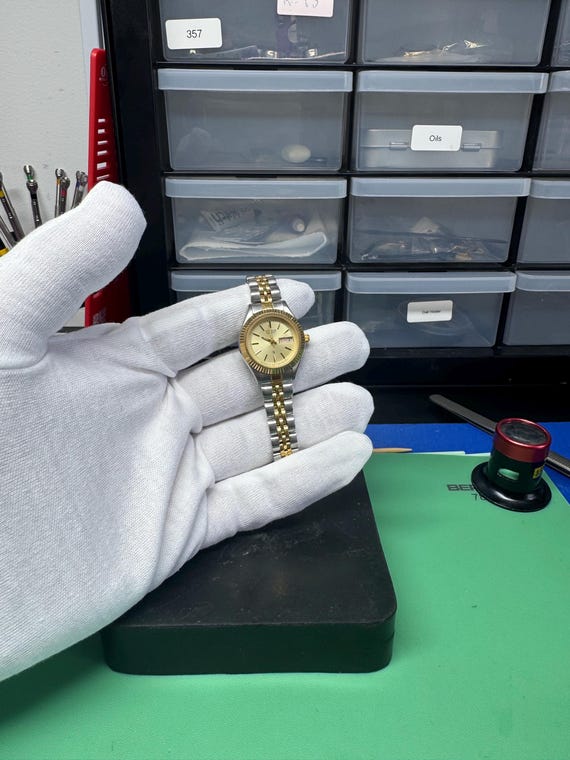 Refurbished Vintage Two Tone Quartz Cocktail Watch - Ready to Wear