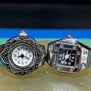 Neo Vintage Klockring Set Quartz Ringklockor Gotiska Y2K Statement Smycken