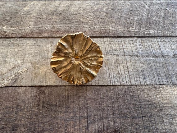 Bold Botanical Statement Ring – Cast Copper with … - image 1