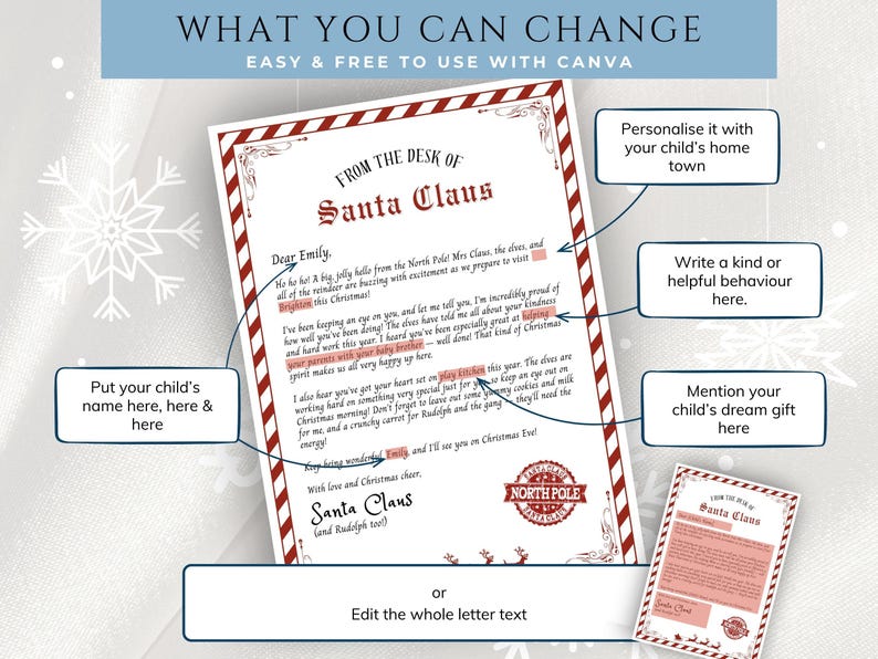 Letter From Santa | Letter From Father Christmas | Santa Letter ...