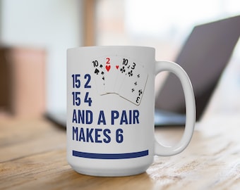 Cribbage Coffee Mug Great gift for any cribbage lover Unique gift to enhance any cribbage game Cribbage Board accessory