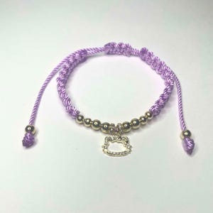 Custom Color of threadhello kitty bracelet, handmade, for gift, for girl, she, friend, charms