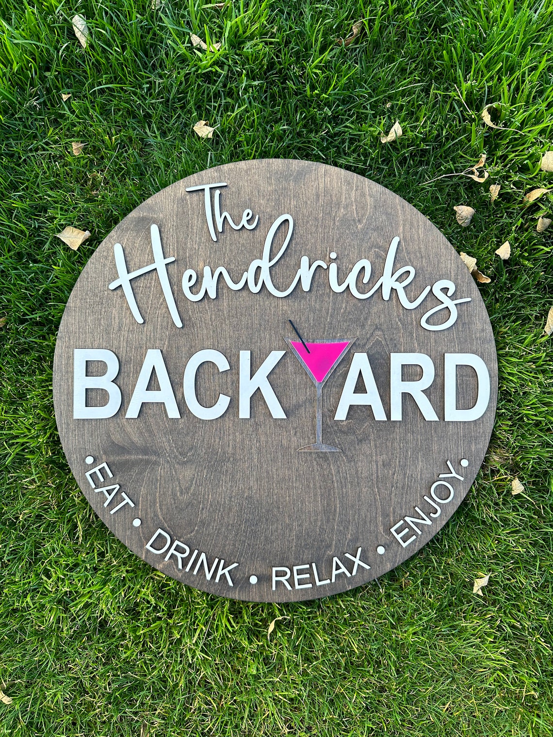 18” Personalized Family Backyard Sign - Etsy