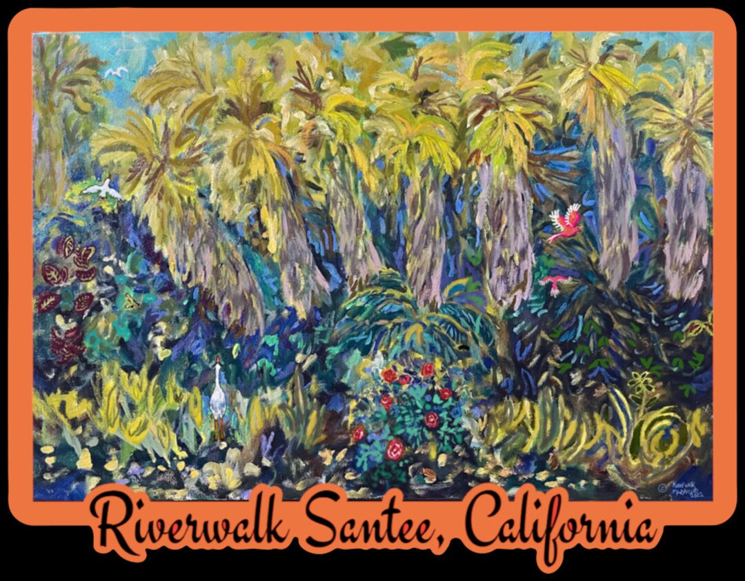 Riverwalk Santee California Fine Art Souvenir Coral Etsy