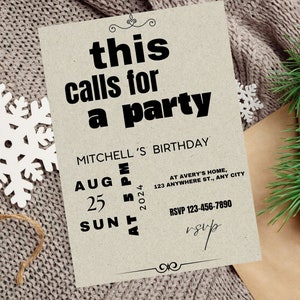 Let&#39;s Celebrate Party Invitation Surprise Birthday Party Invite Online Birthday Invitation Special Event This Calls For A Party