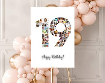 Elicola 19. Geburtstag Banner-Set – Happy Birthday Girlande, 8 Rotgoldene Zahlen 19, Dreieckige Wimpel, Inkl. Ballonband, Für Mädchen Elicola 19. Geburtstag Banner-Set – Happy Birthday Girlande, 8 Rotgoldene Zahlen 19, Dreieckige Wimpel, Inkl. Ballonband, Für Mädchen