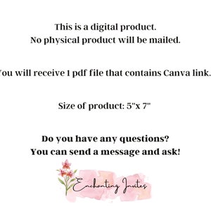 Girls birthday party invitation template