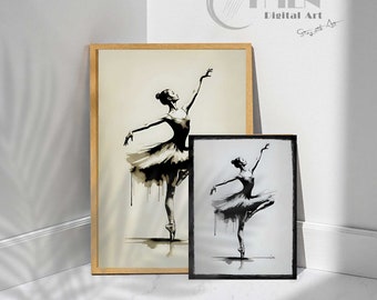 Ballerina Art Design, Ballet Dance Wall Art, European Culture & History Poster, Elegance Poster, Authentic Gifts, JPG Art, DIGITAL DOWNLOAD.