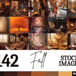 142 Fall Aesthetic Stock Images | PLR MRR Faceless Marketing | Perfect for Social Media, Instagram Branding, Blogs, Digital Products, Autumn