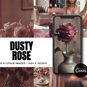 200 images de rose cendrée | DPP MRR Marketing sans visage | Parfait pour les réseaux sociaux, la marque Instagram, les blogs, les produits numériques