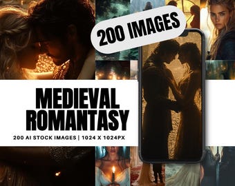 200 Medieval Romantasy Stock Images: MRR, Book Covers (Digital Download)