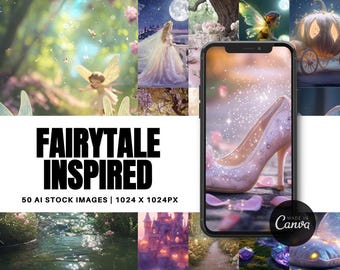 50 Fairytale Stock Images: AI-Generated Fantasy Photos (MRR + PLR)