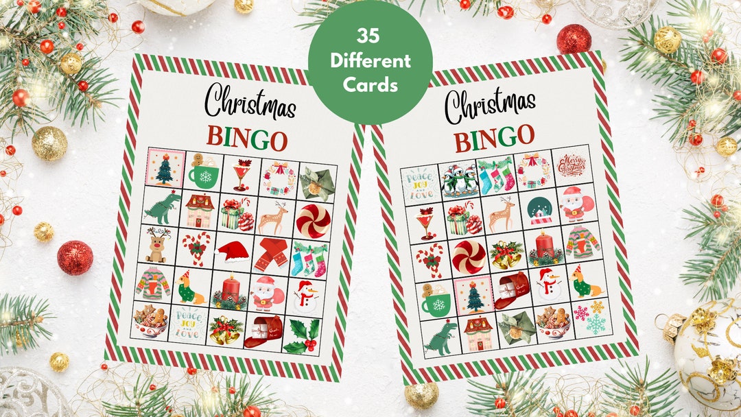 Christmas BINGO Game for Kids and Adults Christmas Family Activity