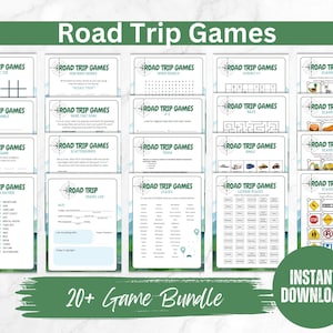 Road Trip Game Bundle Printables | Travel games and activities | Fun Car Games | Family Travel Fun