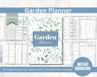 Ultimate Garden Planner & Journal, Diario del giardino, Tracker, Attività, Programmi, Download immediato di 80 pagine