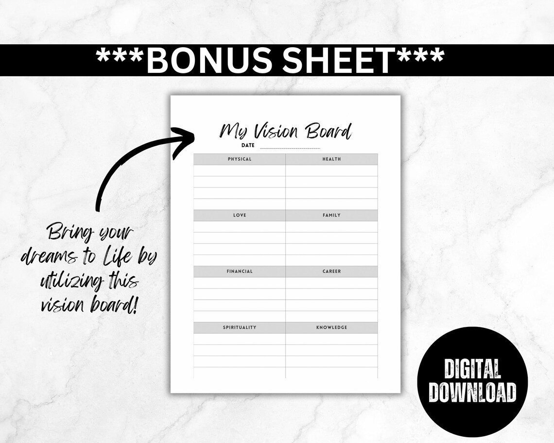 Moon Intention Worksheet Journal, Moon Phases, Intention Setting ...