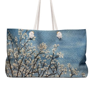 Floral Weekender Bag, Travel Accessory, Womens Weekender Bag, Weekender Tote Bag, Large Weekender Bag, Floral Tote Bag, Floral Bag