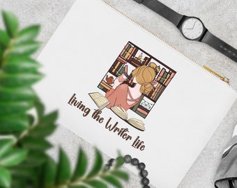 Living the Writer Life Kosmetiktasche aus 100% Baumwolle