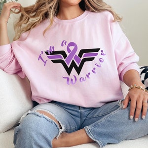 Sweatshirt for Women, I&#39;m a Warrior Sweatshirt, Lymphoma Cancer Survivor Gift, Cancer Survivor Gift, Cancer Warrior Sweatshirt