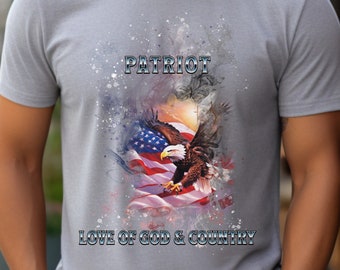 USA Eagle Flag T-Shirt, Patriot Unisex Tee