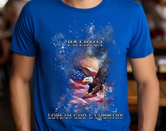 Eagle USA Flag Patriot Shirt, Unisex American Pride Tee