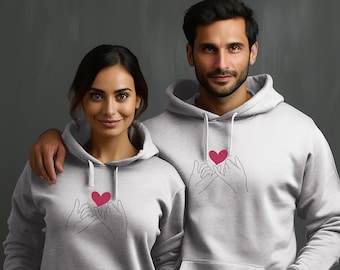 Pinky Promise Couple Hoodie, Valentine's Day Matching Sweatshirt