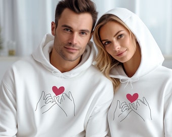 Pinky Promise Couple Hoodie, Valentine's Day Matching Sweatshirt