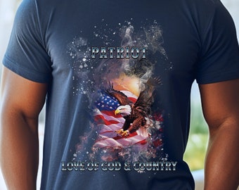 USA Flag Eagle Patriot T-Shirt, Unisex Patriotic Pride