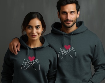 Pinky Promise Couple Hoodie, Valentine's Day Matching Sweatshirt